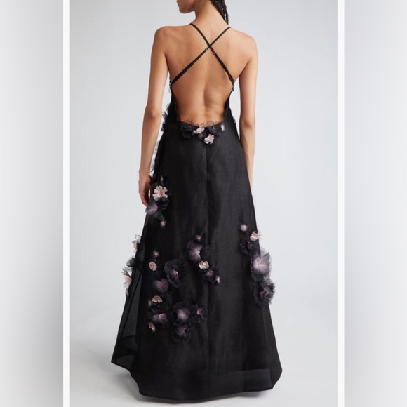 NWT $2950 Zimmermann Matchmaker Daisy Linen & Silk Organza Gown 3 (fits like 10) - Picture 2 of 6